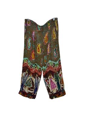 Jams World Size XL Jitterbug Wide Leg Drawstring Waist Rayon Pants